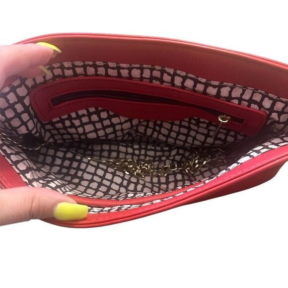 Emperia Elegant Red Clutch Bag. Vegan Leather. NWT - Picture 7 of 10